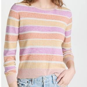 Veronica Beard NWT Raimi Color Blocked Pullover Sweater Size XL Striped Linen